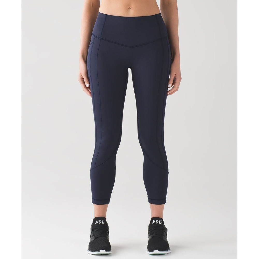 Lululemon All The Right Places Crop II 23" Leggings 4 Midnight Navy Luxtreme